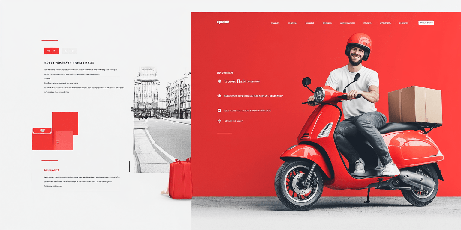 Create a website for a courier service